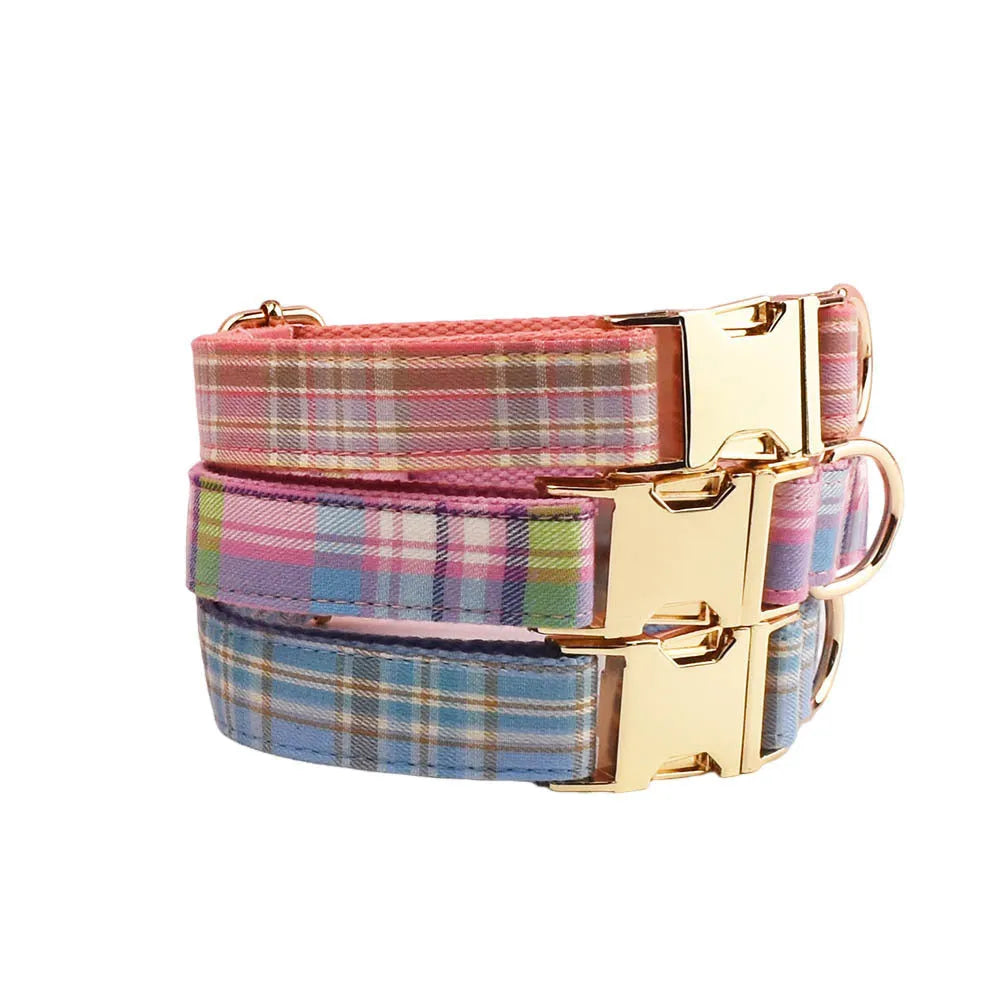 Qicaigei four-piece dog set with cloth collar leash bow and vest