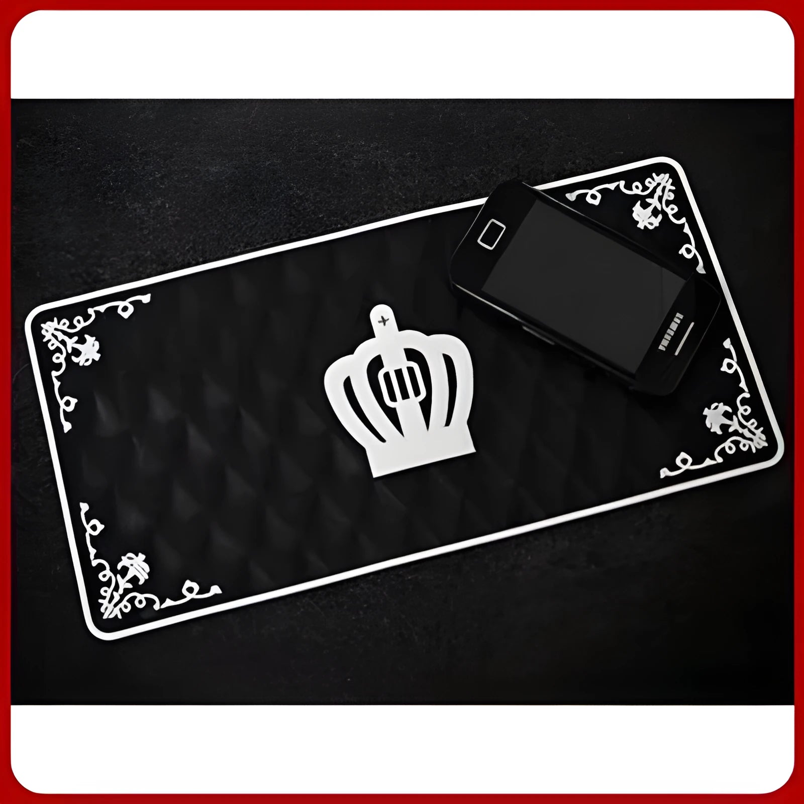 PVC car anti-skid pad 30cm x 15cm for dashboard, cup holder, and console storage, colour An Crowe