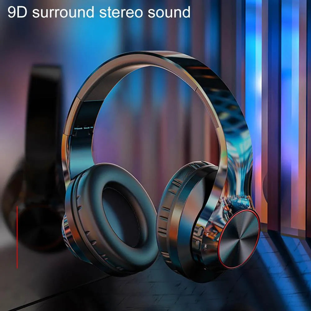 A11 wireless Bluetooth headset with over-ear head-mounted design in blue colour