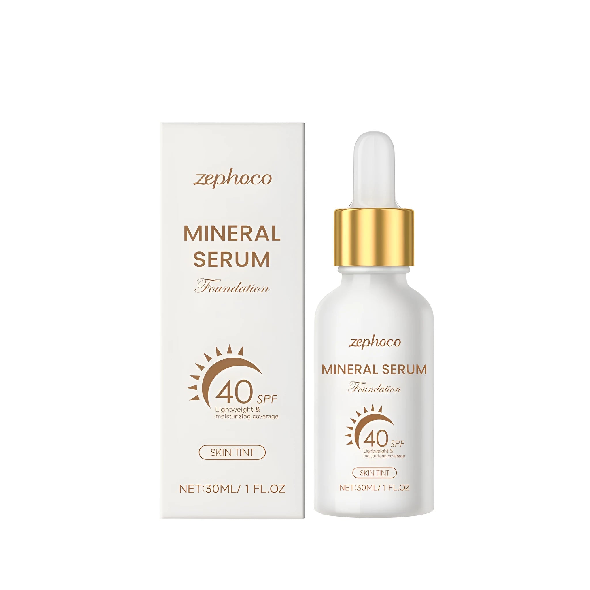Sunscreen liquid foundation 30ml with mineral UV filters and Centella asiatica extract