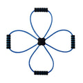 Blue and red eight-character TPR puller with cross tension device for shoulder fitness training