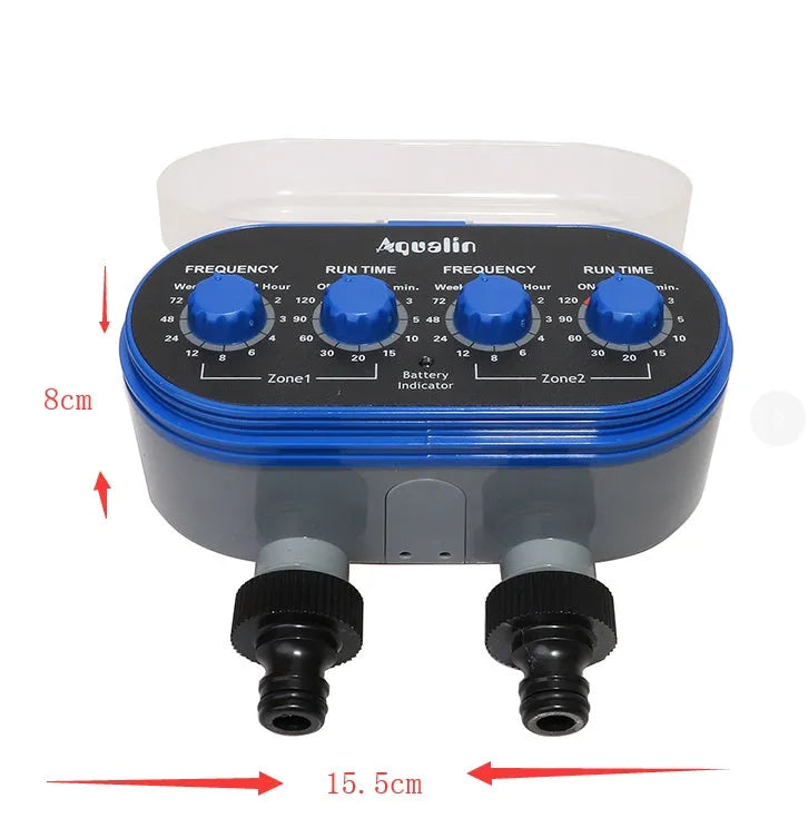 Dual Timed Irrigation Controller battery powered automatic watering device for garden