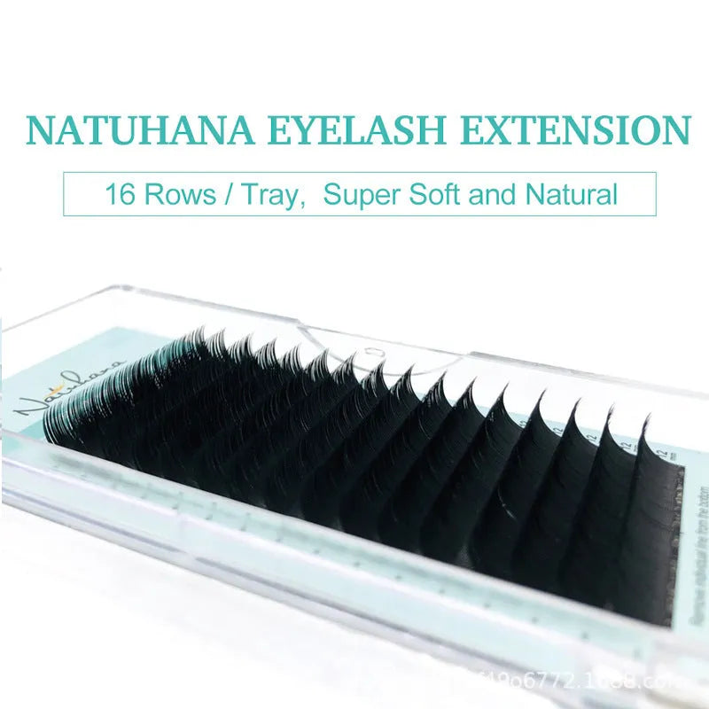 Soft velvet false eyelashes on a card, showing artificial fibre construction and available in multiple lengths.