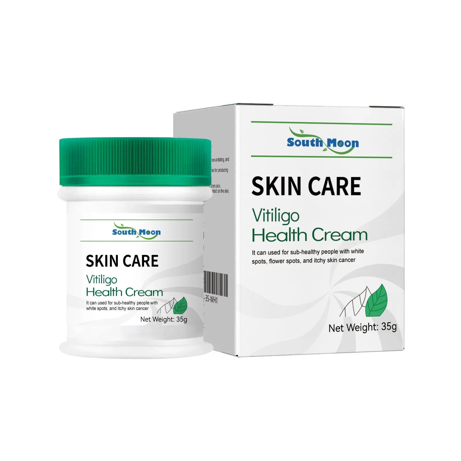 35g jar of body care cream for cleansing and moisturising orange peel skin