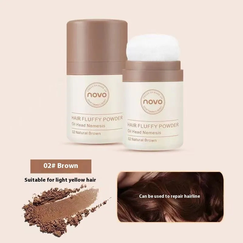 Veejaga mattifying hair and face powder for oil control on bangs and makeup setting