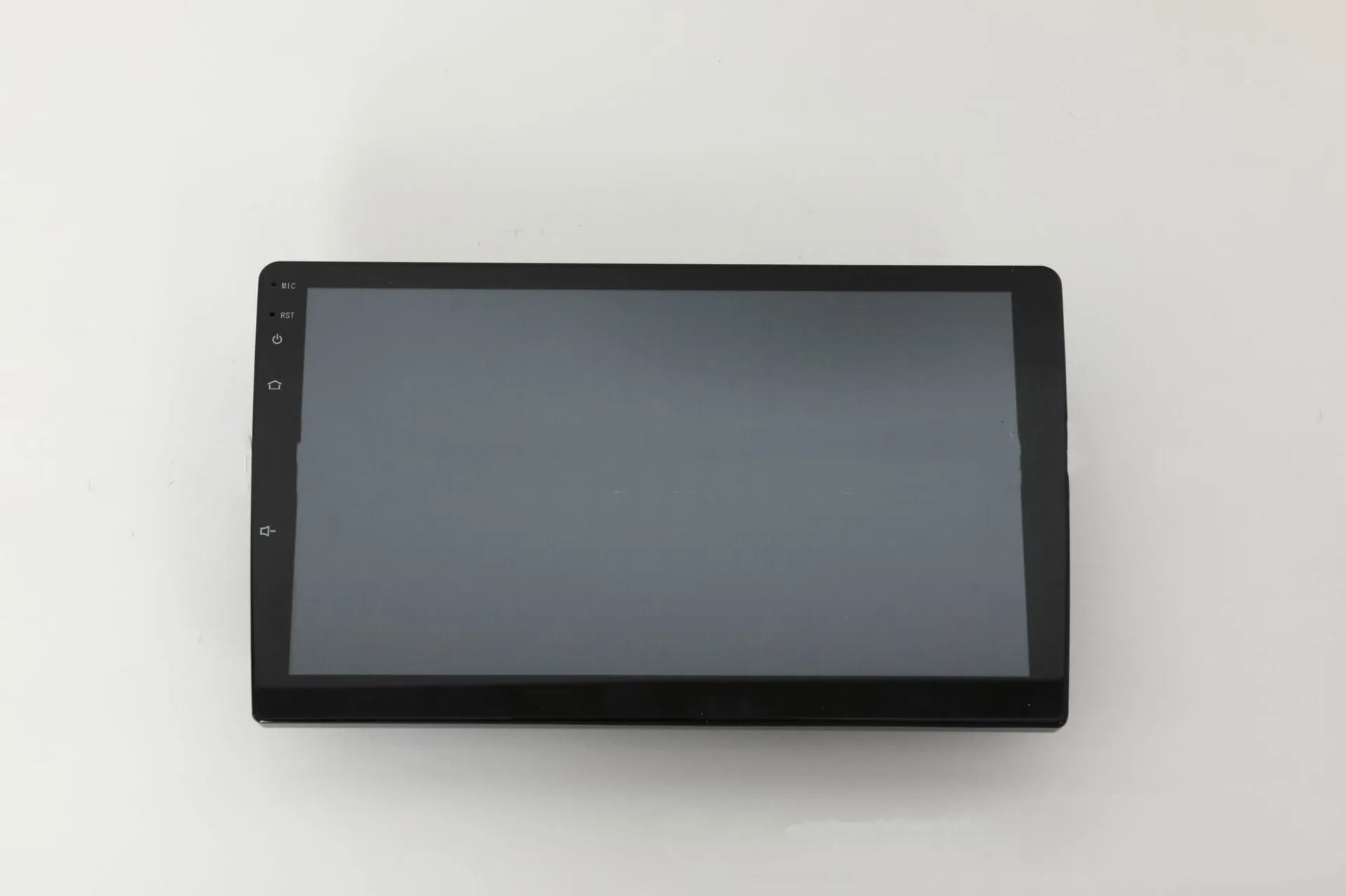 10.1 inch Android car stereo double din head unit with touch screen display and trapezoid panel design