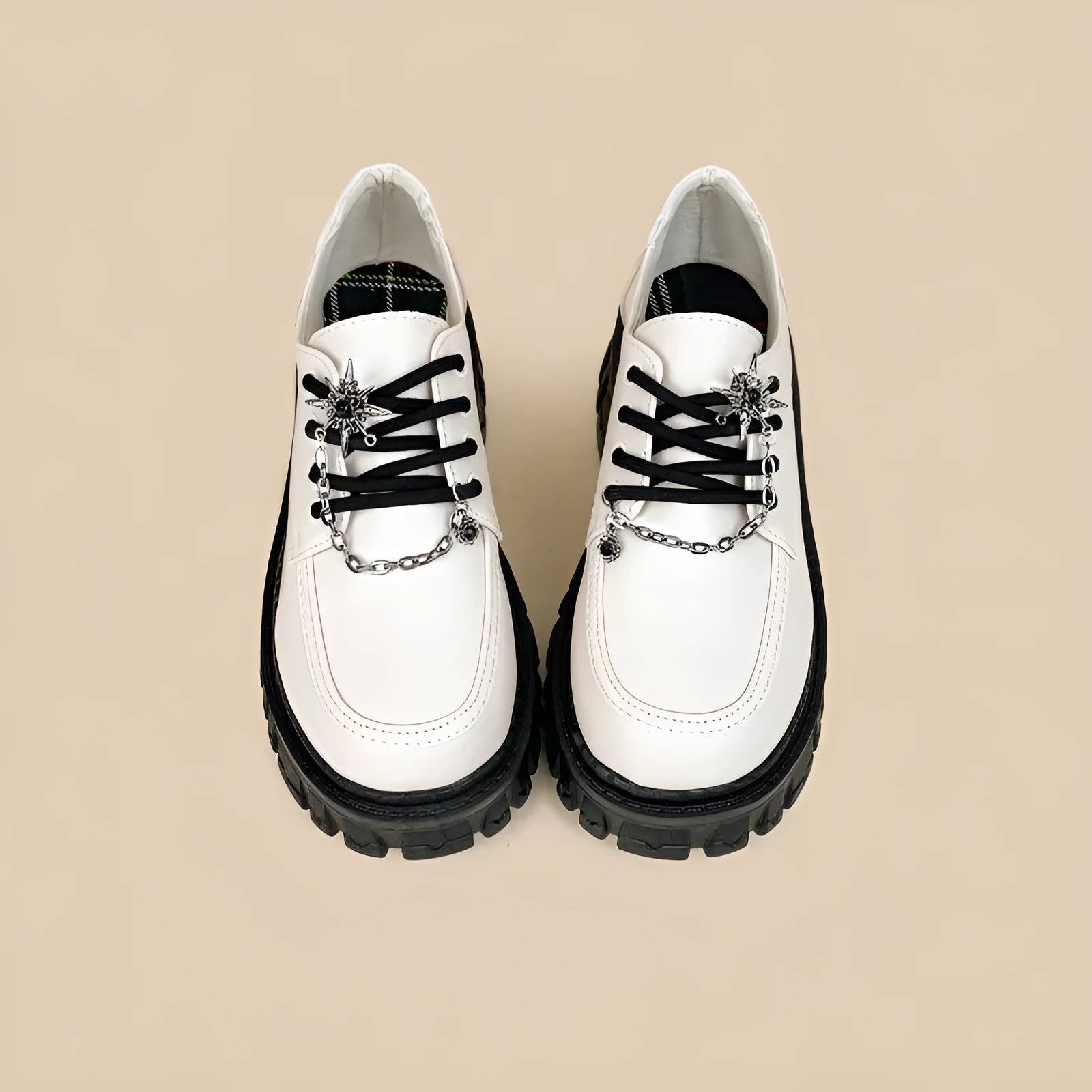 Women's Duke asterism colour loafers with cross shoulder straps and metal buckle details