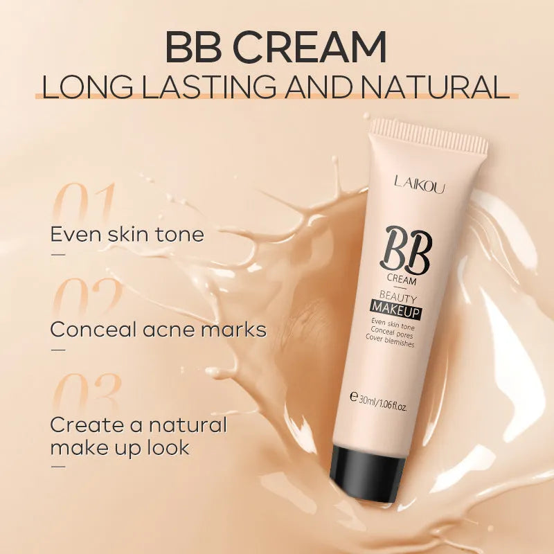 30ml tube of BB cream makeup in nine shades from ivory white to brown
