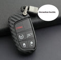 Silicone car key case with carbon fibre texture for Dodge Chrysler Fiat remote keys