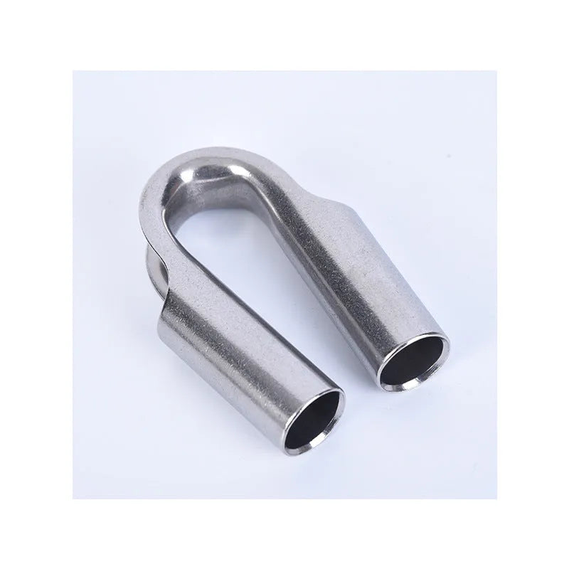 Stainless steel tubular sleeve ring for pipe connections, available in multiple diameters.
