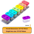 Amazon extra large pill dispenser with 14 removable compartments in white or rainbow colour