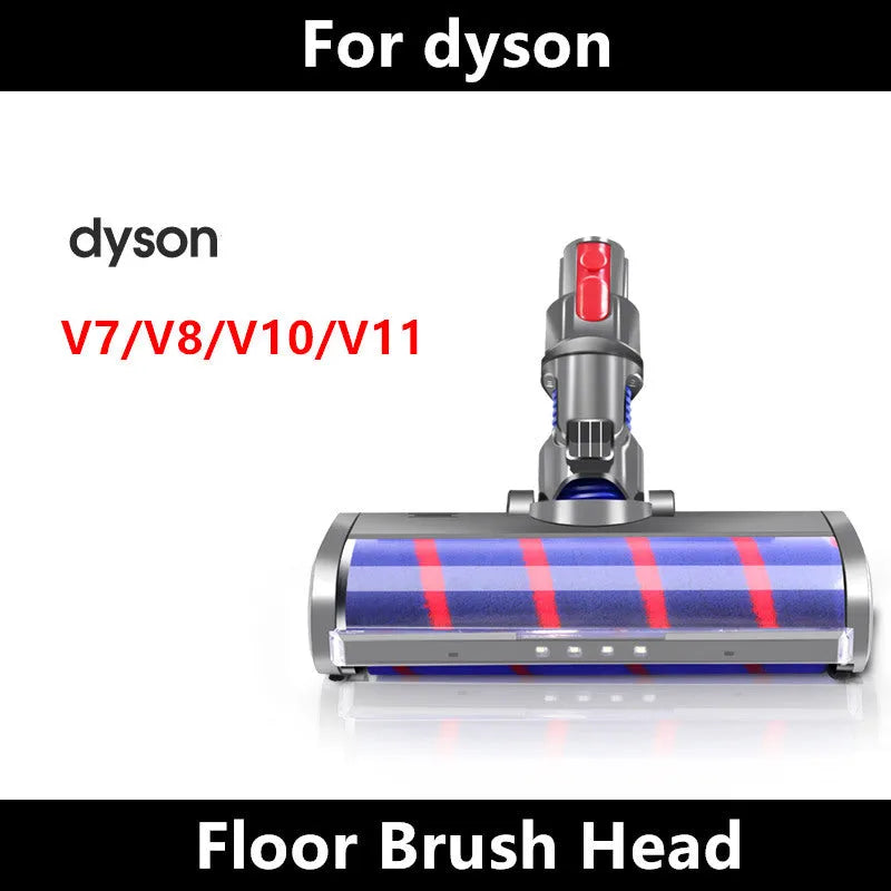 Dyson V7 V8 V10 V11 compatible vacuum cleaner floor brush head with soft velvet rollers