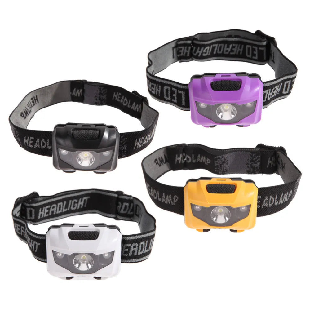 Cat eye 2 generation headlamp with 3W white LED and red LEDs, waterproof, 122 lumens, 70 metre beam, in black
