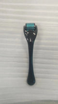 540 needle derma roller with black handle and coloured wheel, showing 0.25mm 0.3mm size options for micro-needling.
