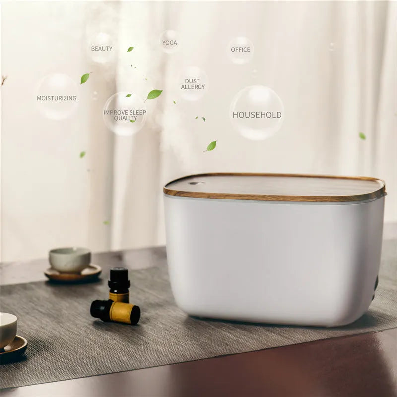 GX-22K compact white household atomizer humidifier with aromatherapy diffuser and night light functions.