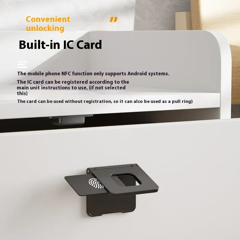 F079 no-drill drawer lock with key and removable card for household and office use