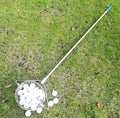 Metallic coloured stainless steel golf ball picker for retrieving balls