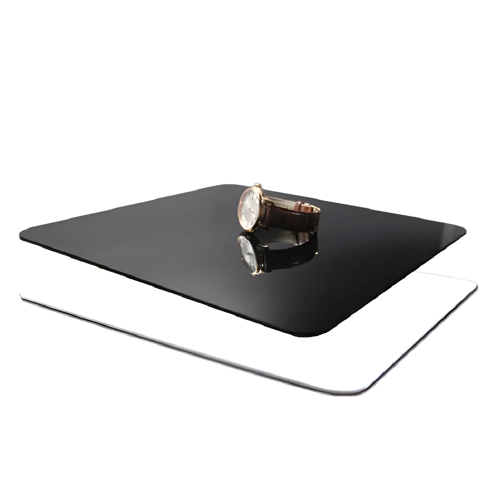 Acrylic reflection board for product photography, white side shown, 30x30cm size