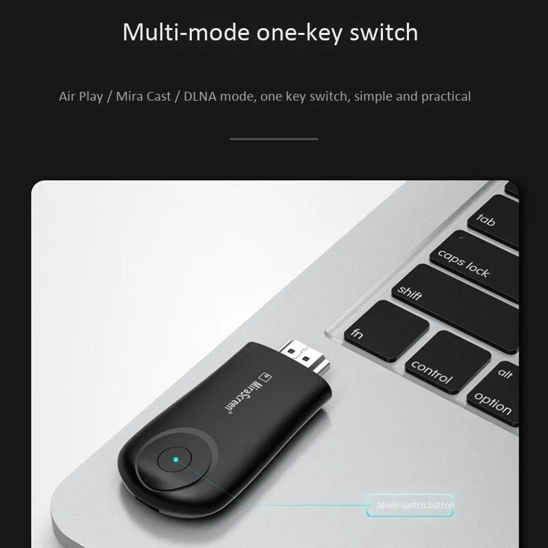 Black wireless HDMI screen player for smart phone screen mirroring