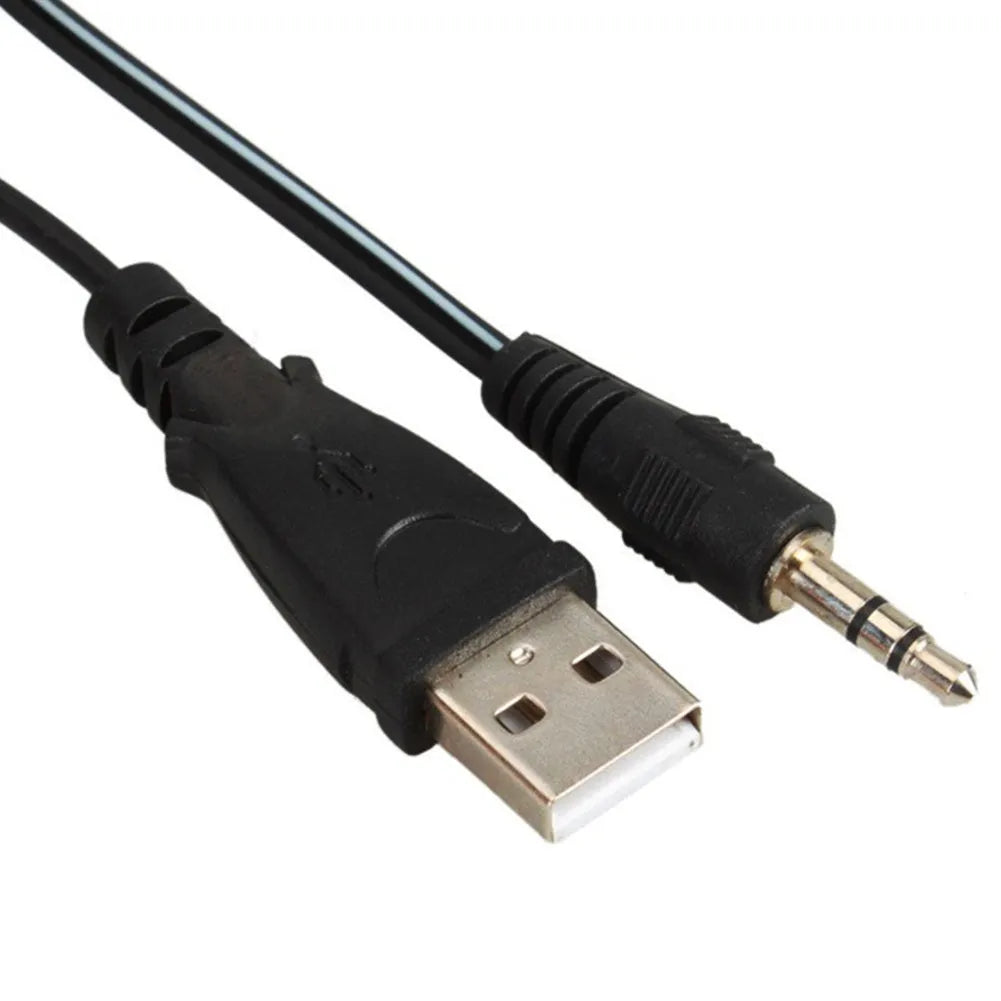 Notebook mini speaker in black colour with USB cable for portable desktop audio