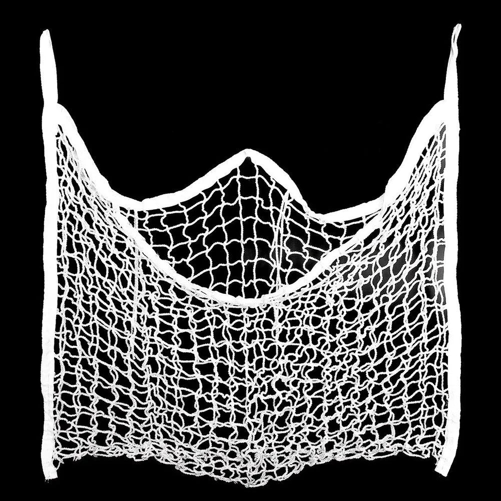 Woven PE rope hanging feeding bag for horses and livestock in black or white
