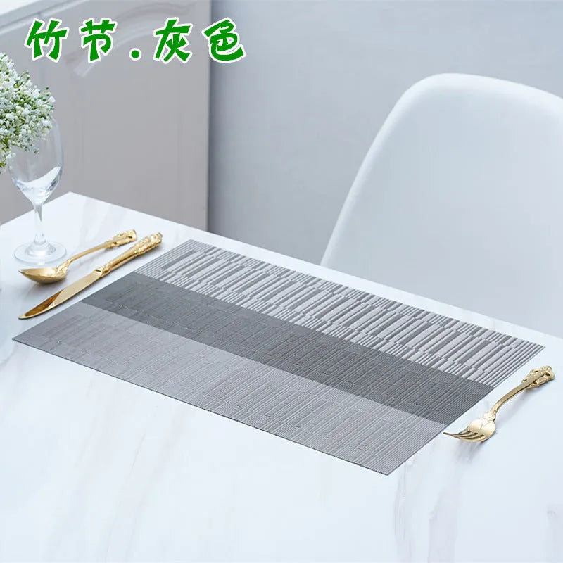 Modern PVC kitchen sink placemat in gradient bamboo black colour, shown on a countertop.