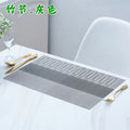 Modern PVC kitchen sink placemat in gradient bamboo black colour, shown on a countertop.