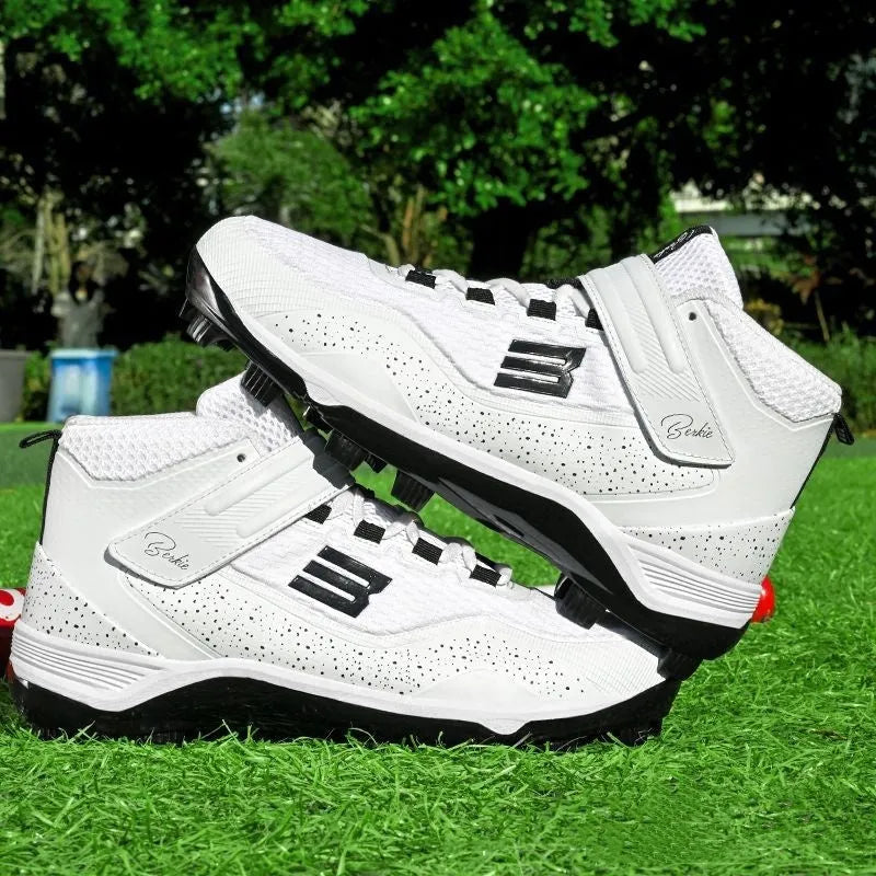 Youth wear-resistant non-slip professional training sneakers in black with rubber sole and mesh upper