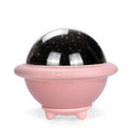 UFO-shaped starry sky projection night light in pink, white or green colour with LED lighting