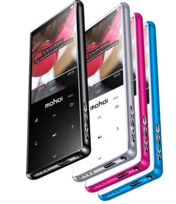 Portable MP3 player with 2.4-inch touch screen in black silver blue or red colour options
