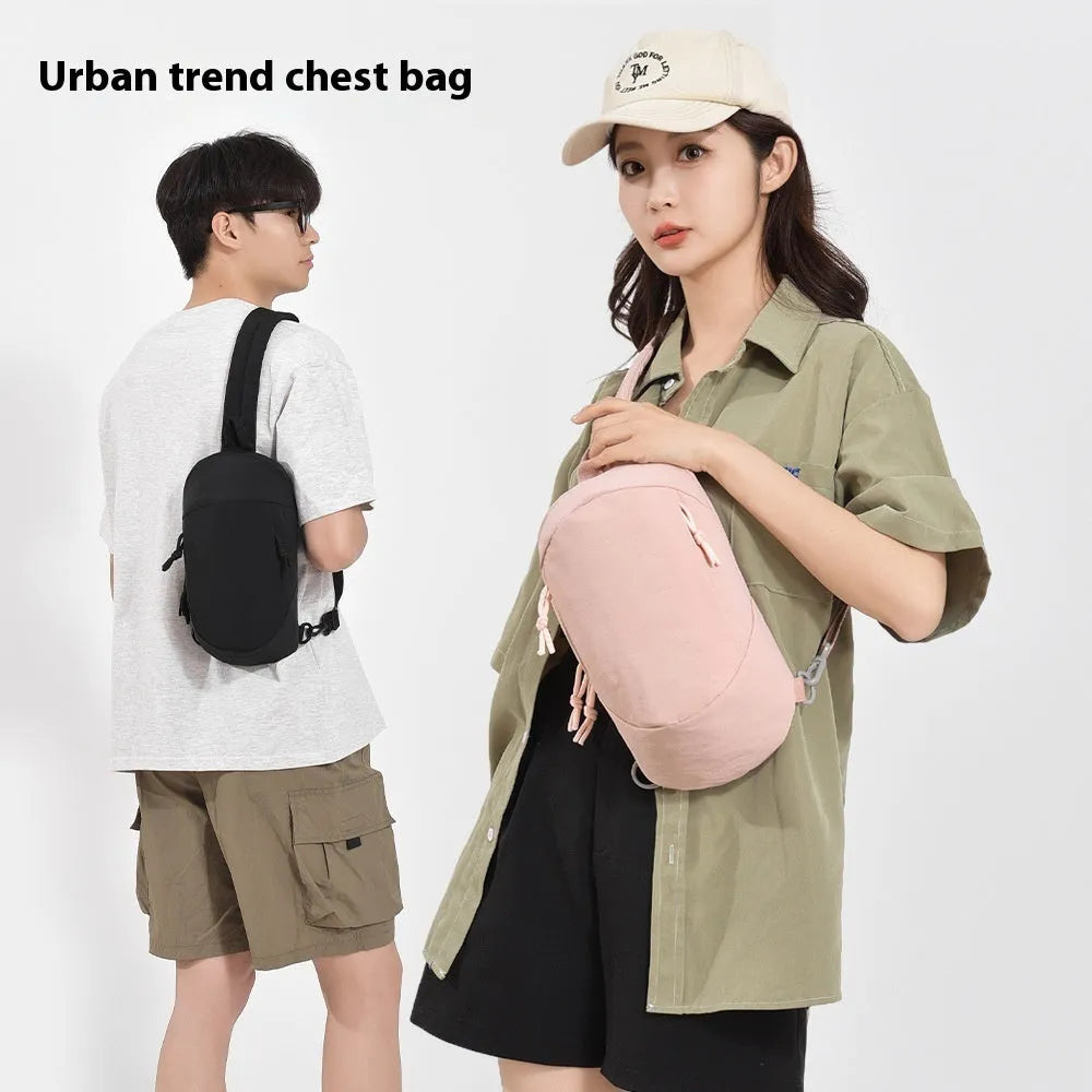 Outdoor girls crossbody bag in nylon with phone pocket, available in army green colour