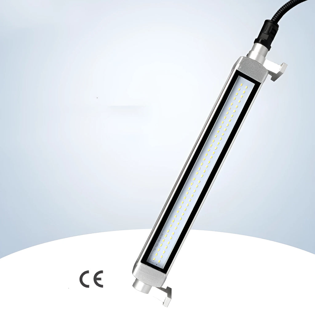 IP68 LED three-proof work light with aluminium housing and tempered glass, 40W, 6000-6500K, screw bracket mount for CNC lathe