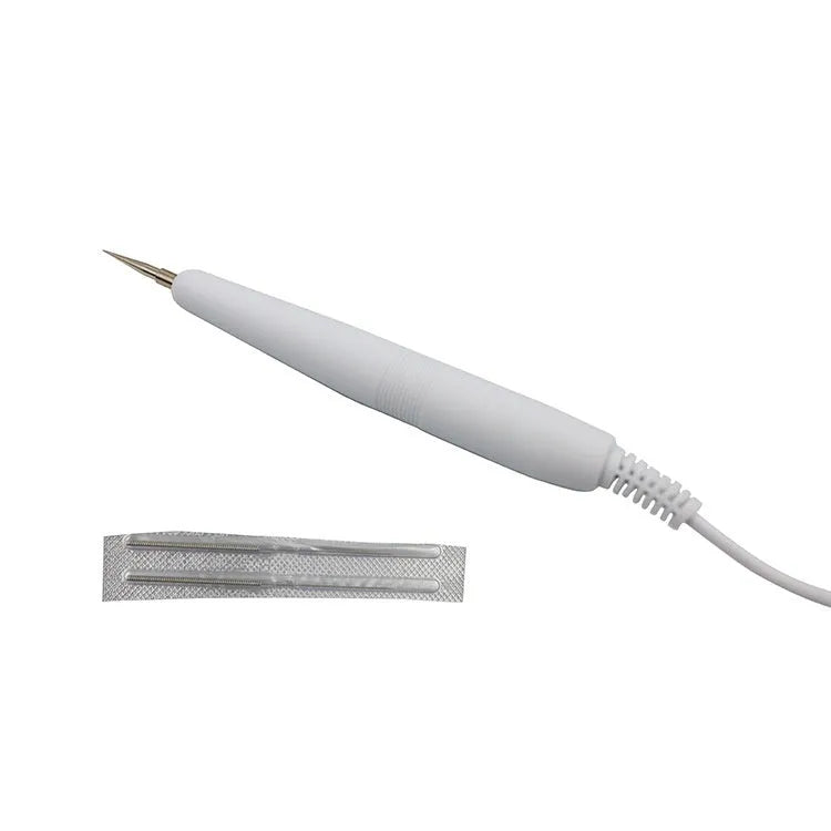 White electronic spot removal pen beauty instrument for commercial salon use with international power supply options