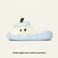 Fruit print cartoon paradise EVA flip flop slippers for couples, black and light pink options