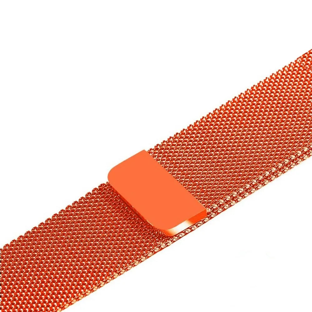 Stainless steel watch strap in silver showing adjustment links and clasp, compatible with 38mm-44mm watches.