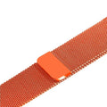 Stainless steel watch strap in silver showing adjustment links and clasp, compatible with 38mm-44mm watches.
