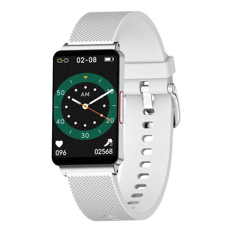Blood Glucose EP08 Smart Bracelet with touch screen and TPU strap in black, gold, or silver colours