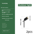 Outdoor aluminium ground LED lamp with A-style design for garden or pathway lighting.