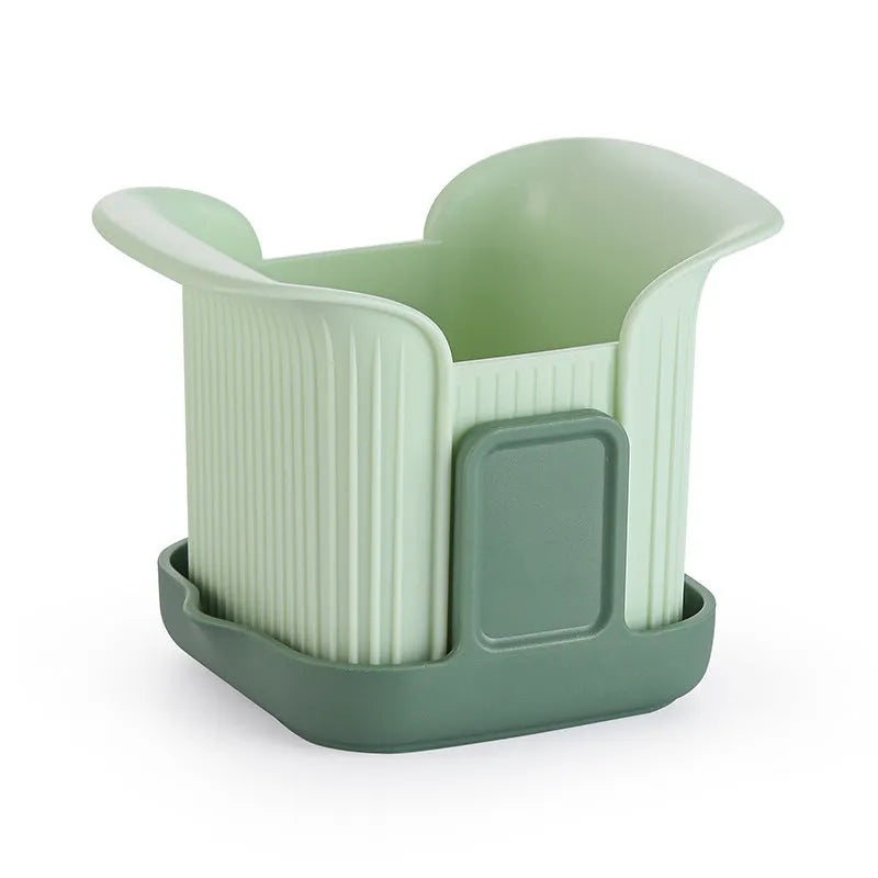 Multifunctional green vegetable chopper with hand press and stainless steel blade for slicing potatoes and onions