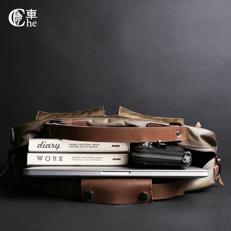 Dpark 14/15 inch Lenovo laptop bag with single shoulder sling in black, brown, and khaki colour options