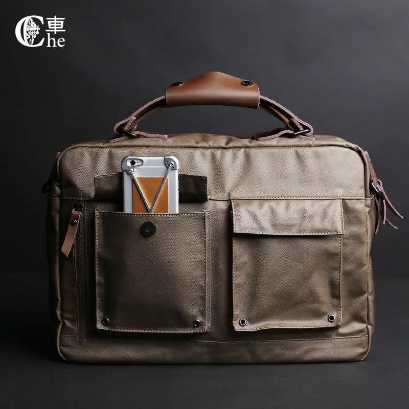 Dpark 14/15 inch Lenovo laptop bag with single shoulder sling in black, brown, and khaki colour options