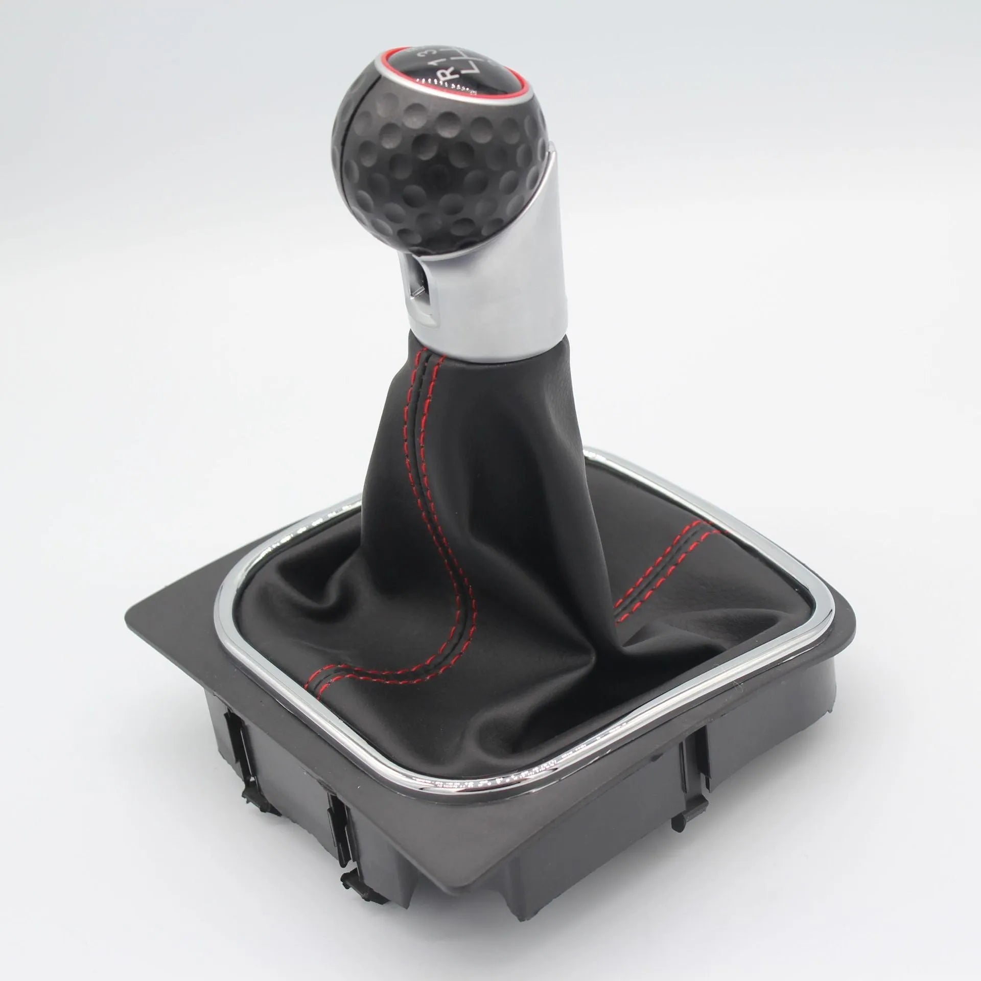 Leather gear shift handball and dust boot for Volkswagen Golf 5, 6, and 7 manual transmission models