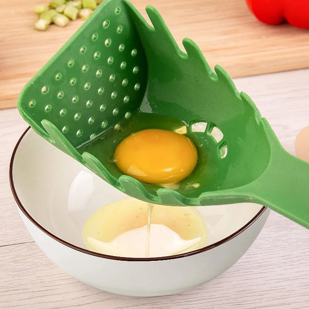 Plastic multifunction kitchen spoon set with spatula and spaghetti spoon in two sizes