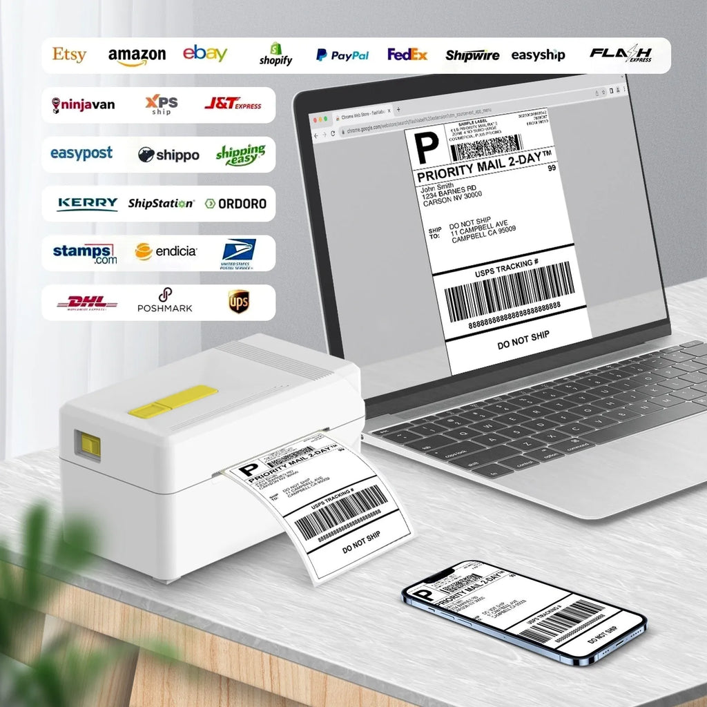 FlashLabel Thermal Express label printer unit for shipping label production with USB connectivity