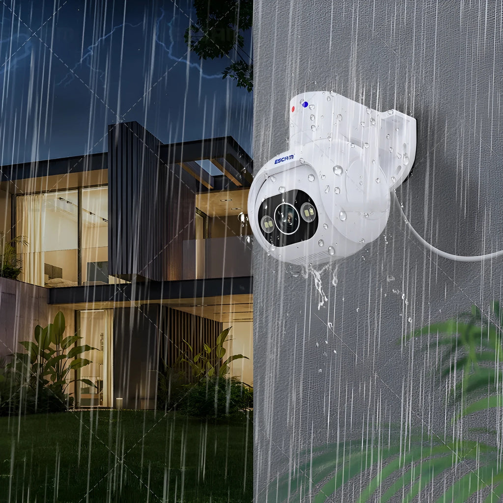 Smart colour night vision security camera with wall mount bracket and power adapter