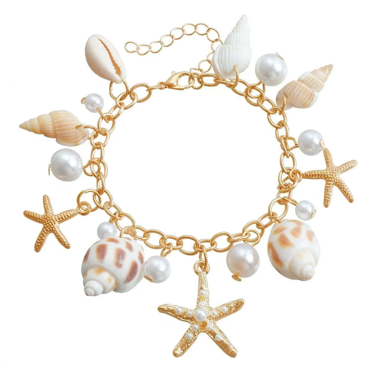 Women's alloy waist chain and matching bracelet set with star design for beach wear