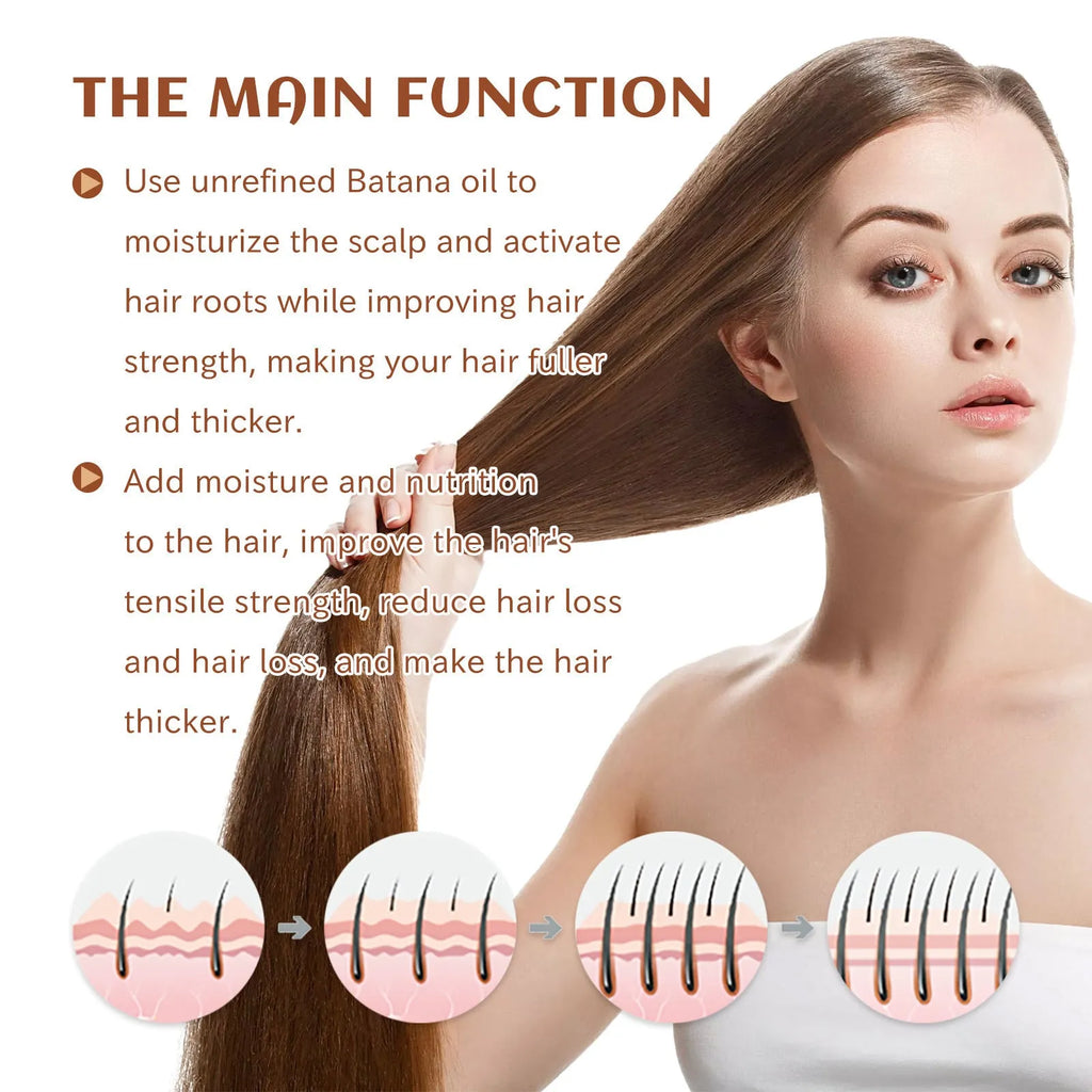 Pure Batana oil hair conditioner in a 120ml bottle with label, positioned on a clean surface