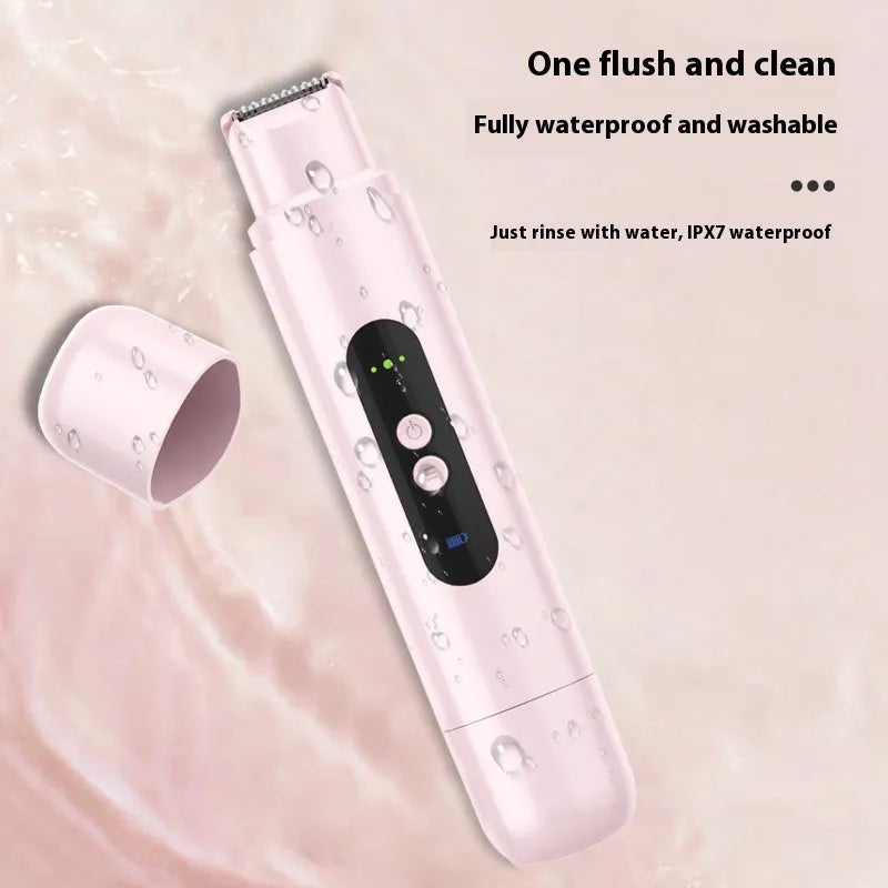 White household portable electric depilator for armpit and body hair trimming with floating blade