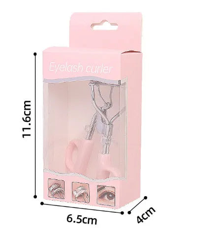 SUNFLOWER lightweight carbon steel scissor handle eyelash curler in original pink finish
