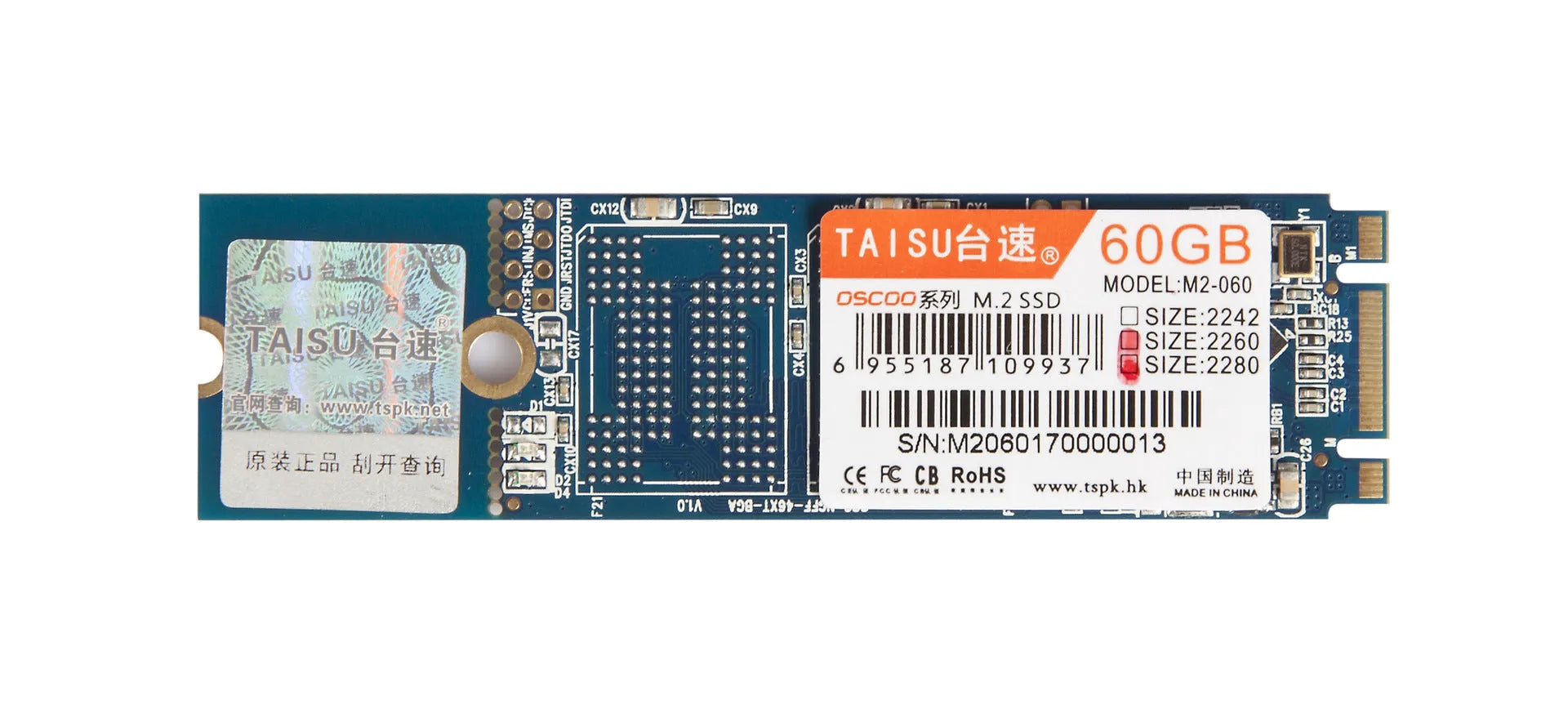 TAISU M.2 NGFF SATA III solid state drive 60GB 120GB 240GB 2242 2260 2280